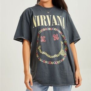 NIRVANA Smiley Face Tshirt, S/M